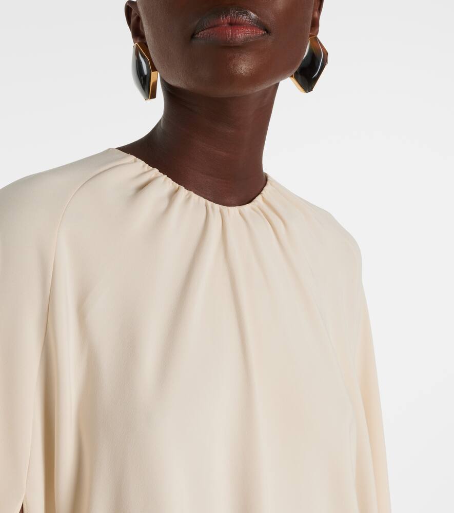 Асимметричный кафтан из смесового шелка кэди Tom Ford, Off White — фото 4