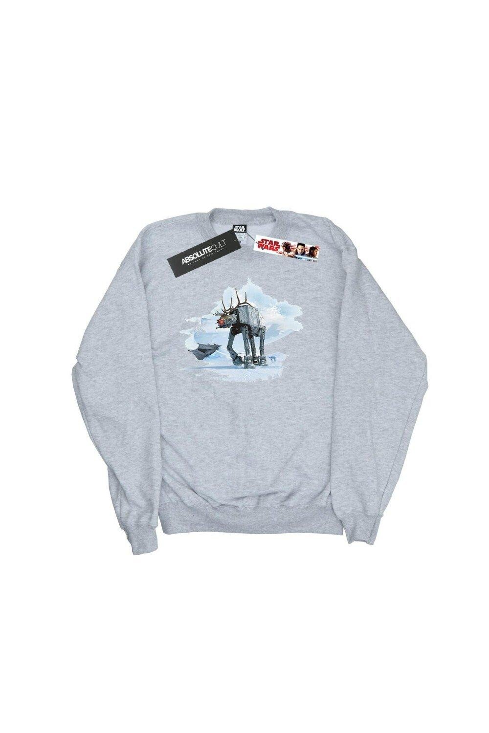 

Рождественский свитшот AT-AT с оленями Star Wars, серый