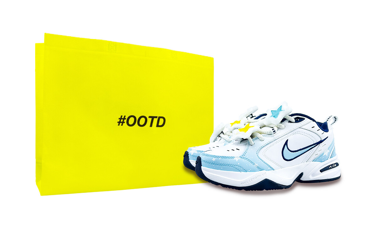 

Кроссовки Air Monarch 4 Chunky унисекс с низким верхом белого/синего цвета Nike, синий