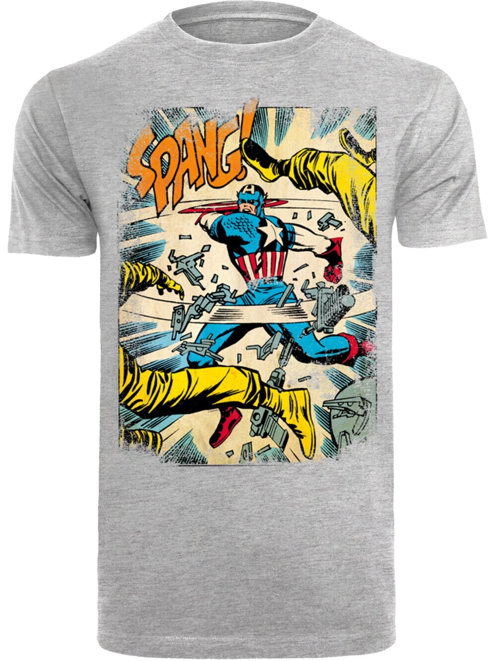 

Футболка F4Nt4Stic Marvel Captain America Spang, пестрый серый
