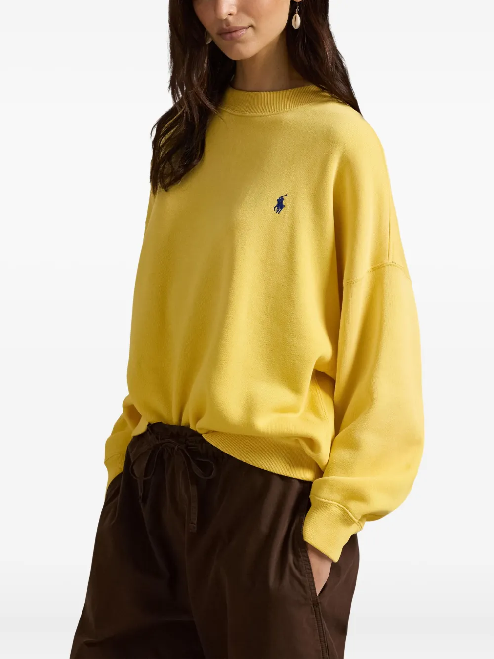 Толстовка с вышивкой Polo Pony Polo Ralph Lauren, желтый — фото 3