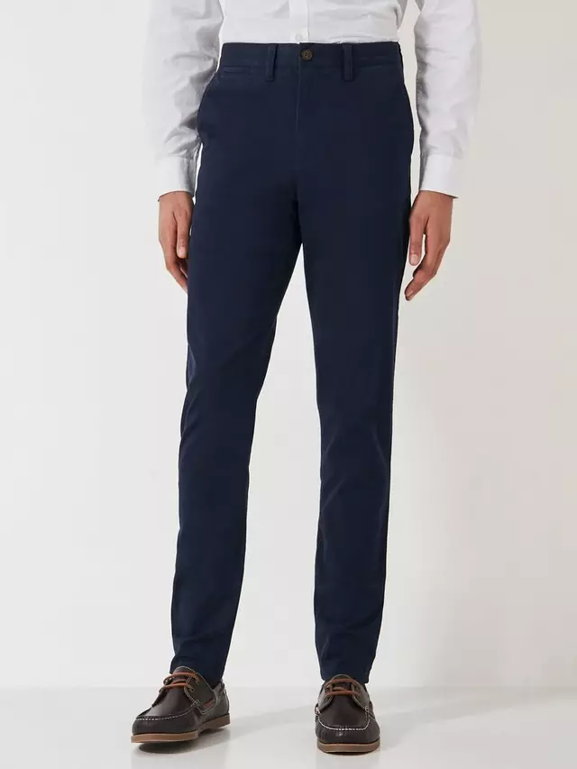 

Брюки чинос Crew Clothing Slim-Fit, темно-синий