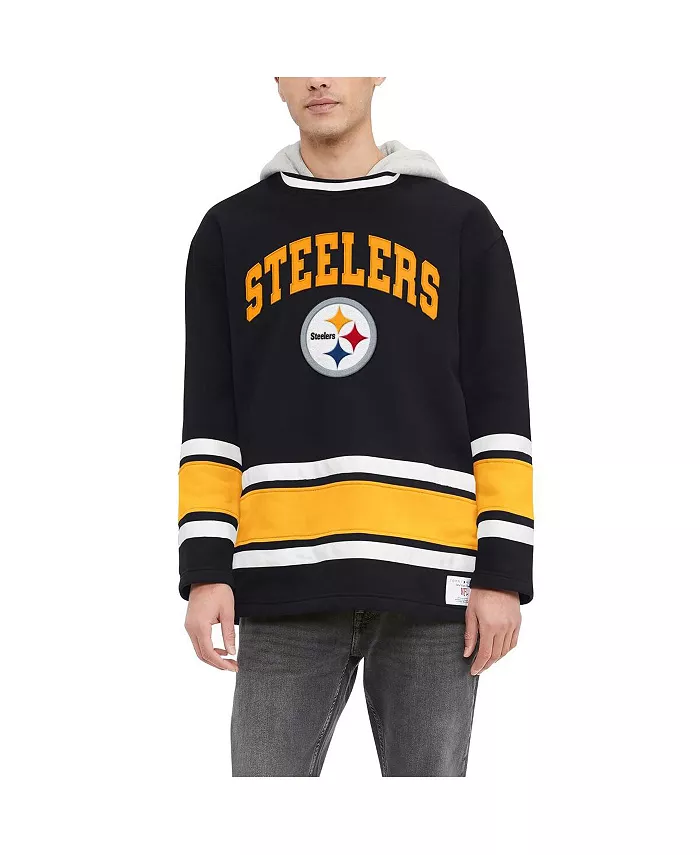 

Мужская черная моданая толстовка с капюшоном Pittsburgh Steelers Ivan Tommy Hilfiger