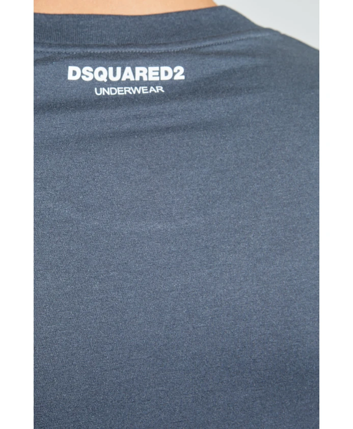 Футболка в стиле нижнего белья с круглым вырезом. Dsquared2, серый — фото 4