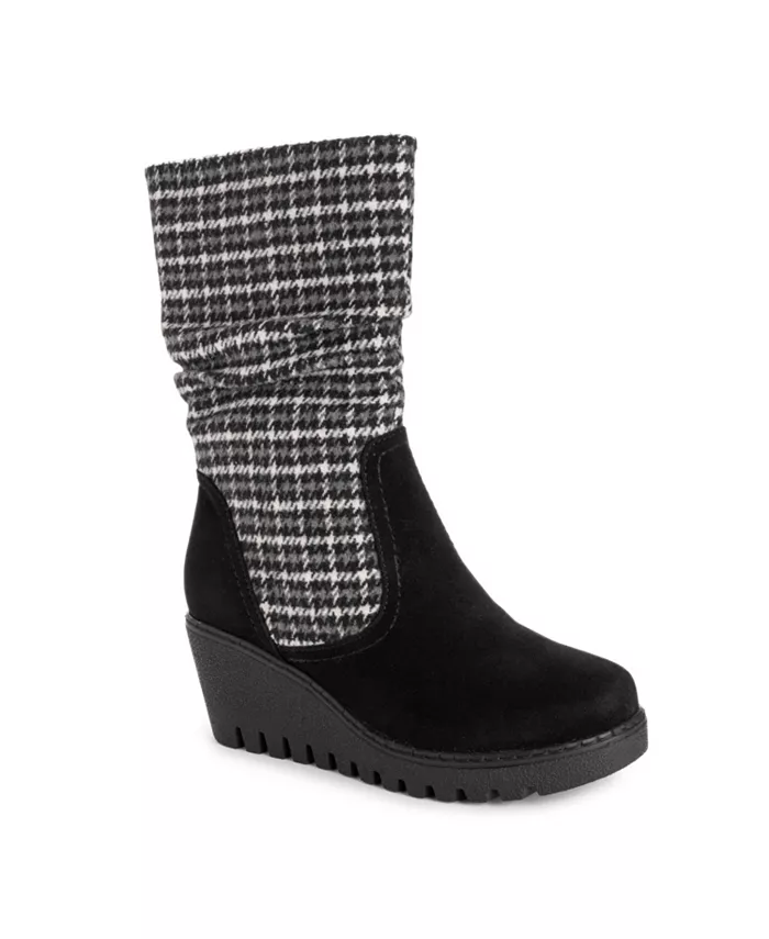 Женские ботинки Vermont Stowe на клиновидной подошве MUK LUKS, черный