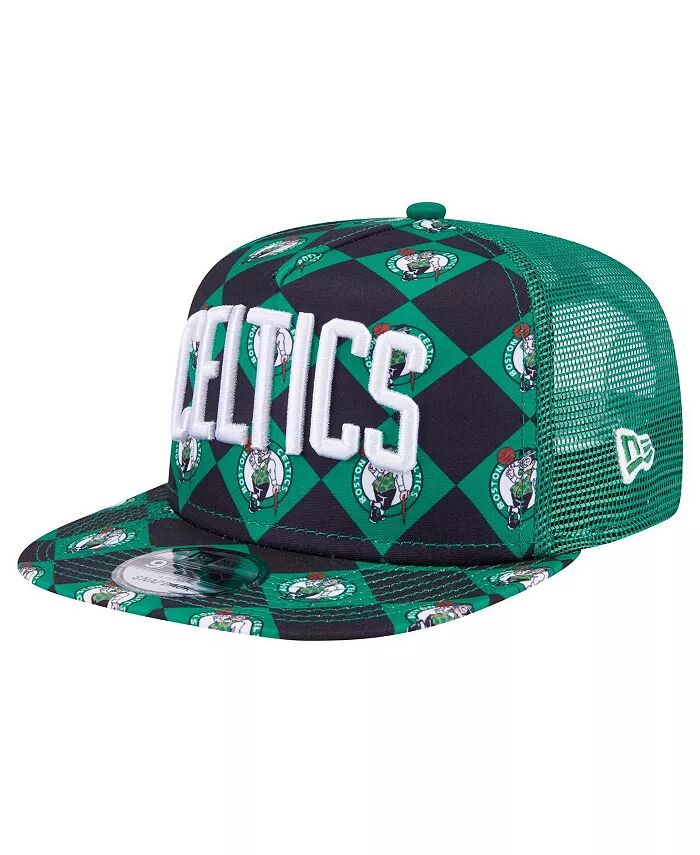 

Мужская кепка Kelly Green Boston Celtics Seeing Diamonds с А-образной рамкой Trucker 9fifty Snapback New Era, зеленый