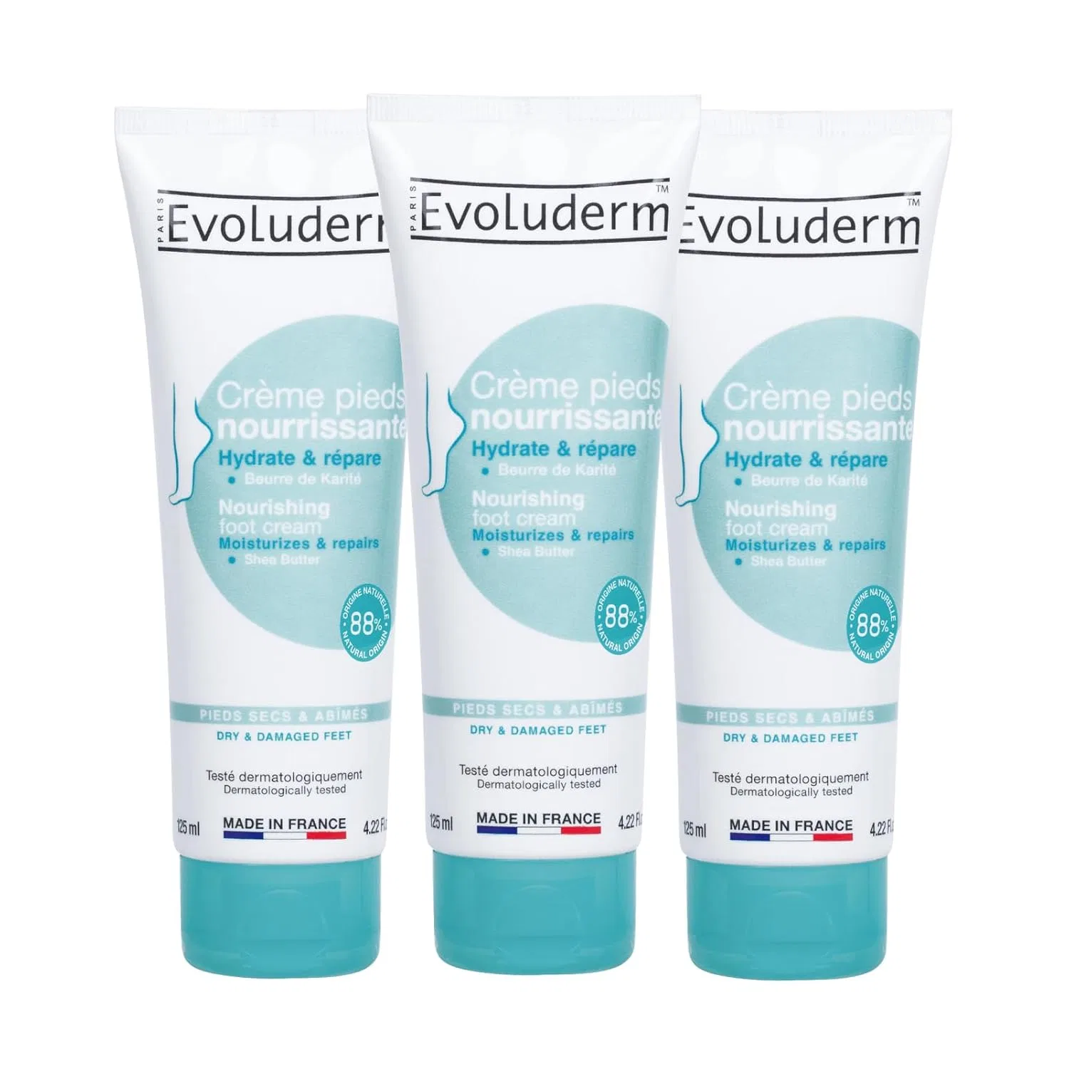 Питательный крем для ног EVOLUDERM, 125 мл (3 шт.) Evoluderm