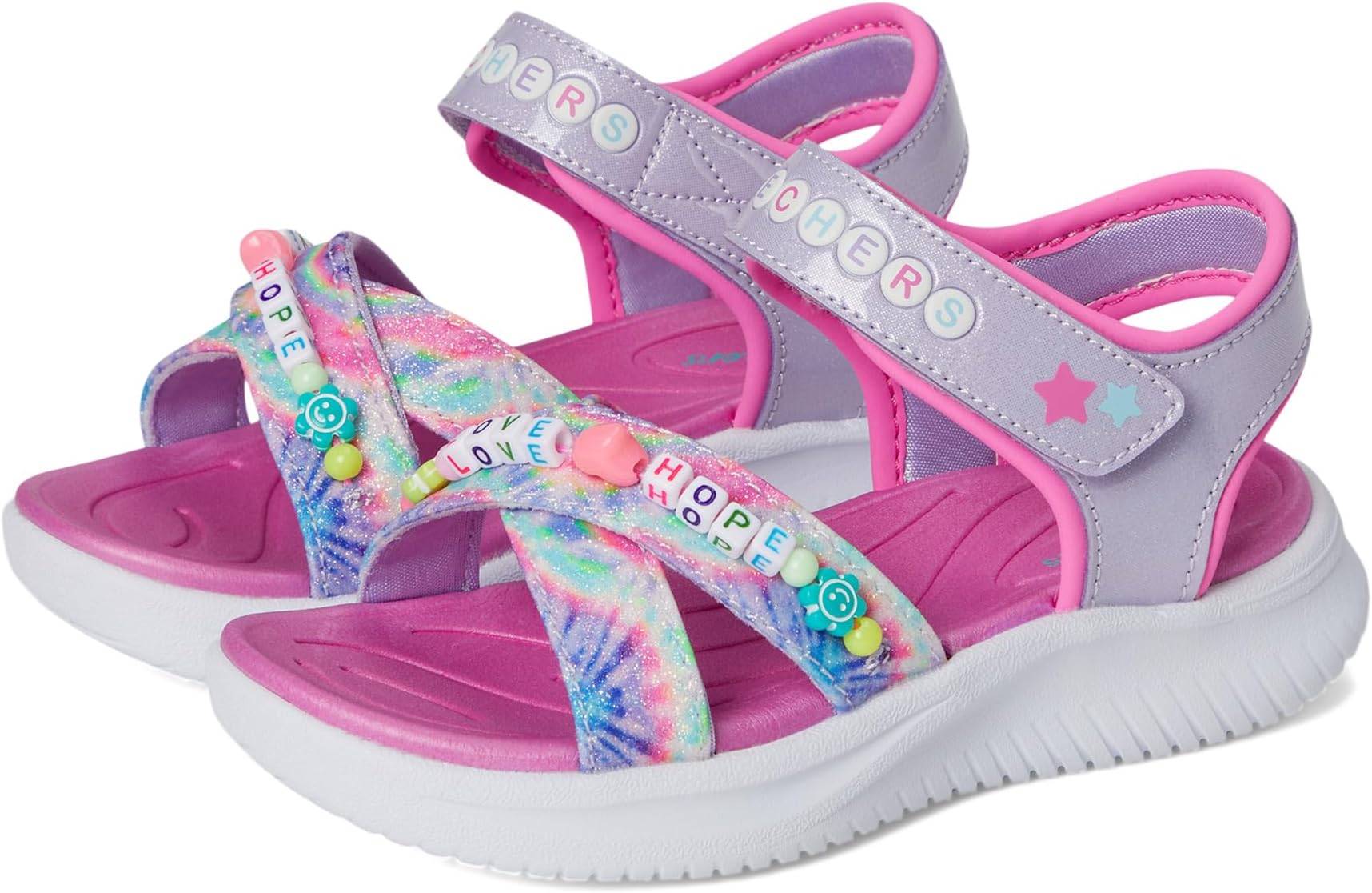 

Сандалии SKECHERS KIDS Jumpsters Sandal - Tie Dye Bffs 303045L, цвет Lavendar/Multi