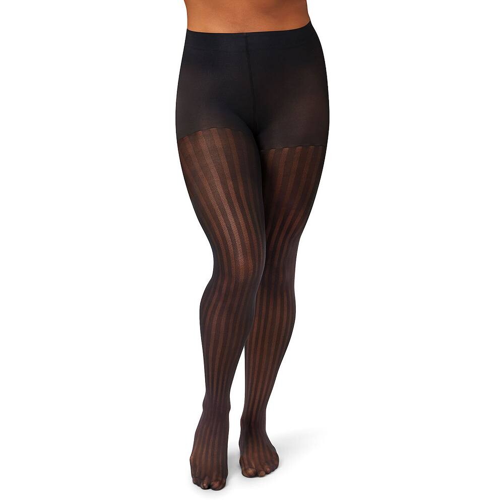 

Женские ажурные колготки в тонкую полоску Hanes HG0014, черный
