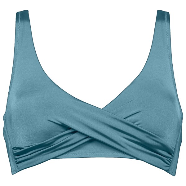 

Женский мерцающий однотонный бикини-топ с перекрещивающимися чашечками Watercult, синий
