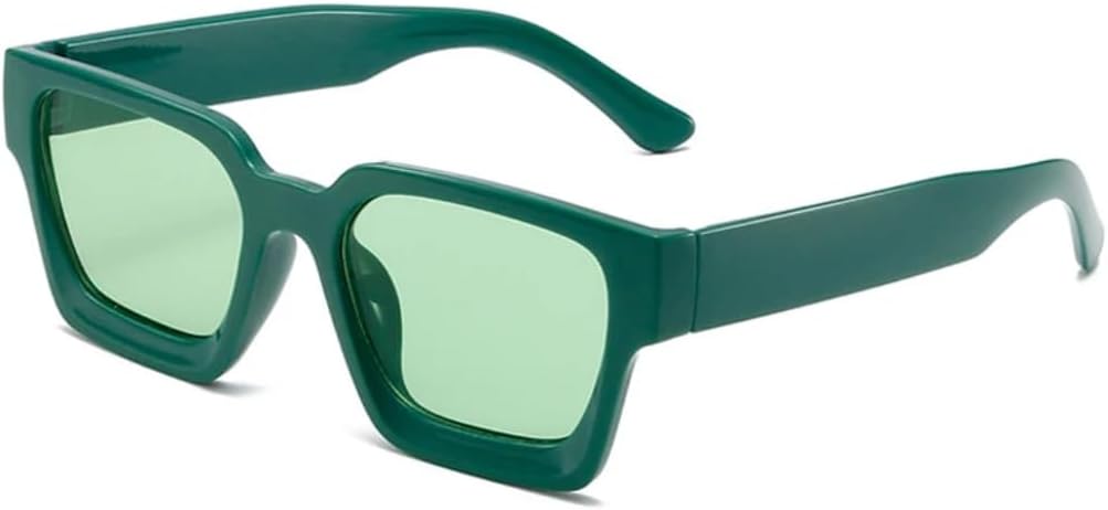 

Солнцезащитные очки с защитой от УФ-излучения UV400 | Панк, маленькая оправа, цветные линзы | для женщин и мужчин, для занятий спортом на открытом воздухе и вождения DSVIGF, Green-green