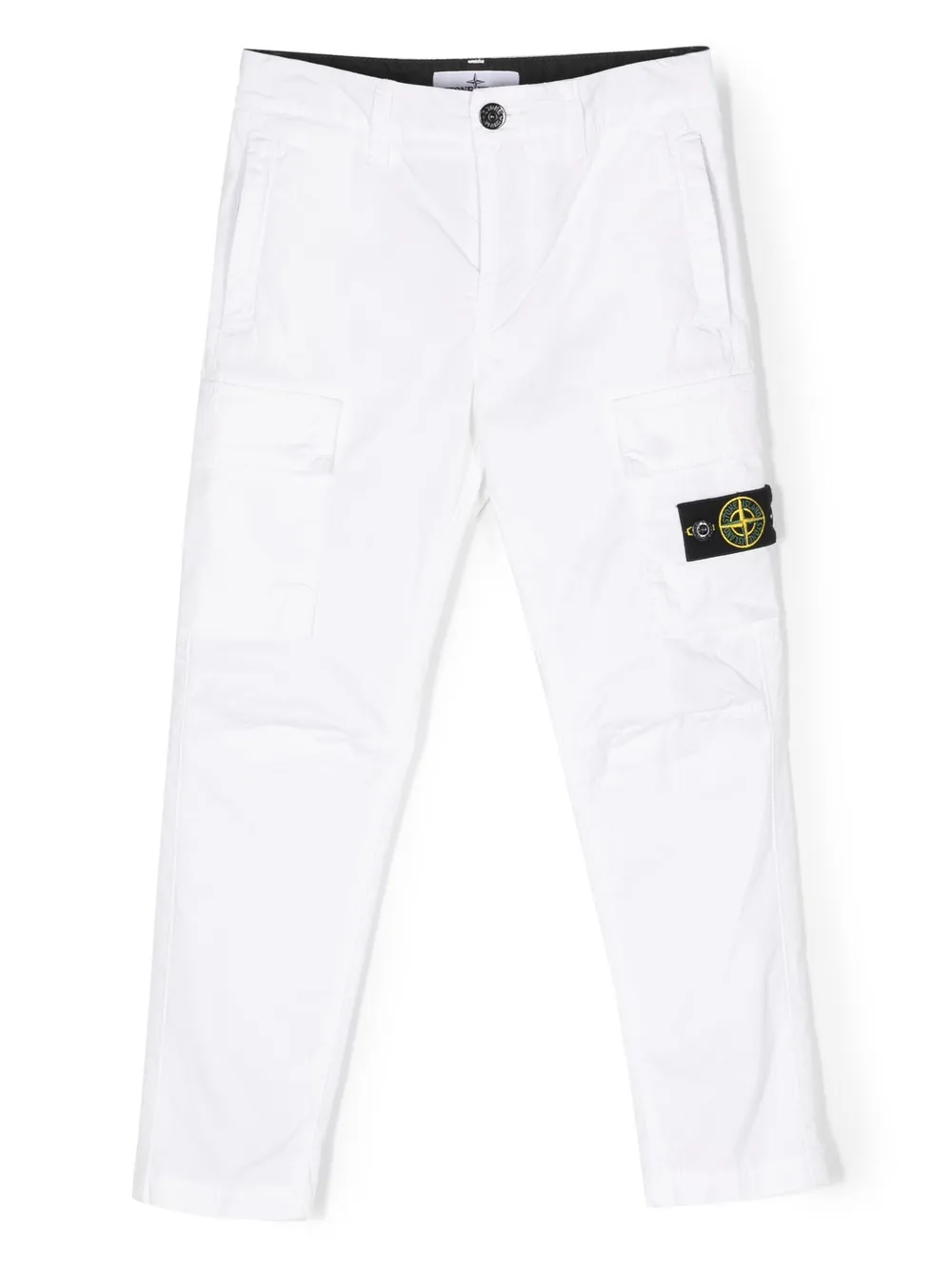 

Брюки карго с нашивкой Compass Stone Island Junior, белый