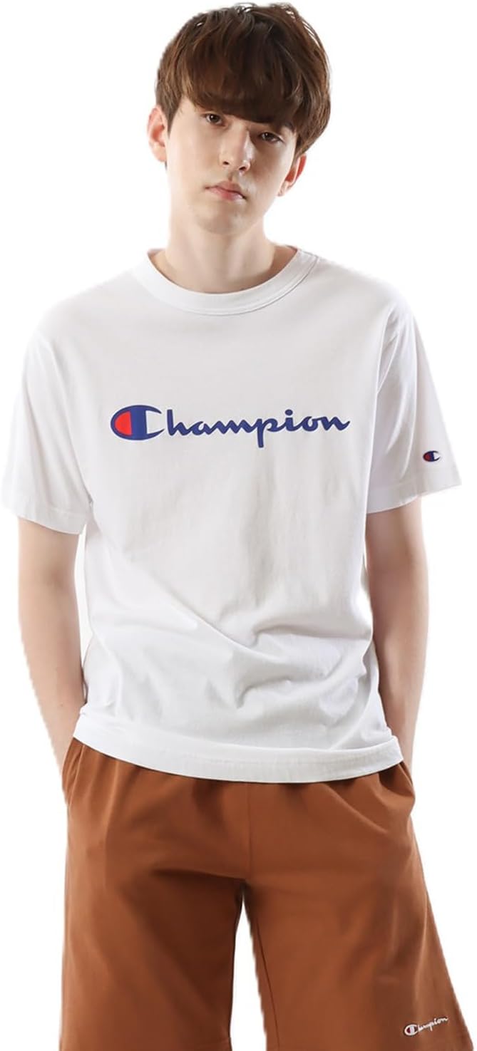 

Мужская футболка с коротким рукавом Champion C3-P302Z/C3-X353L, 100% хлопок, классический принт с логотипом, футболка с коротким рукавом, белый