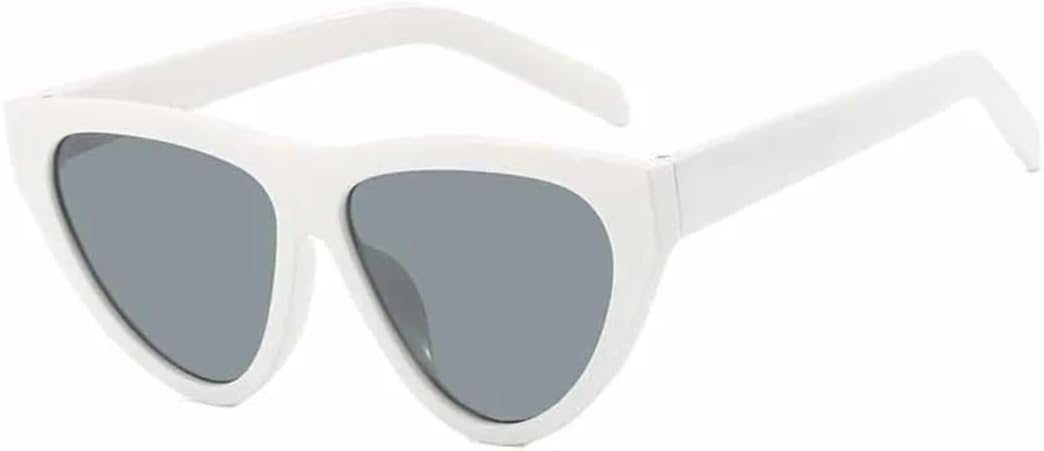 

Солнцезащитные очки с защитой от УФ-излучения UV400 | Цветные линзы "кошачий глаз" | Для женщин и мужчин, для занятий спортом на открытом воздухе и вождения DSVIGF, White Gray