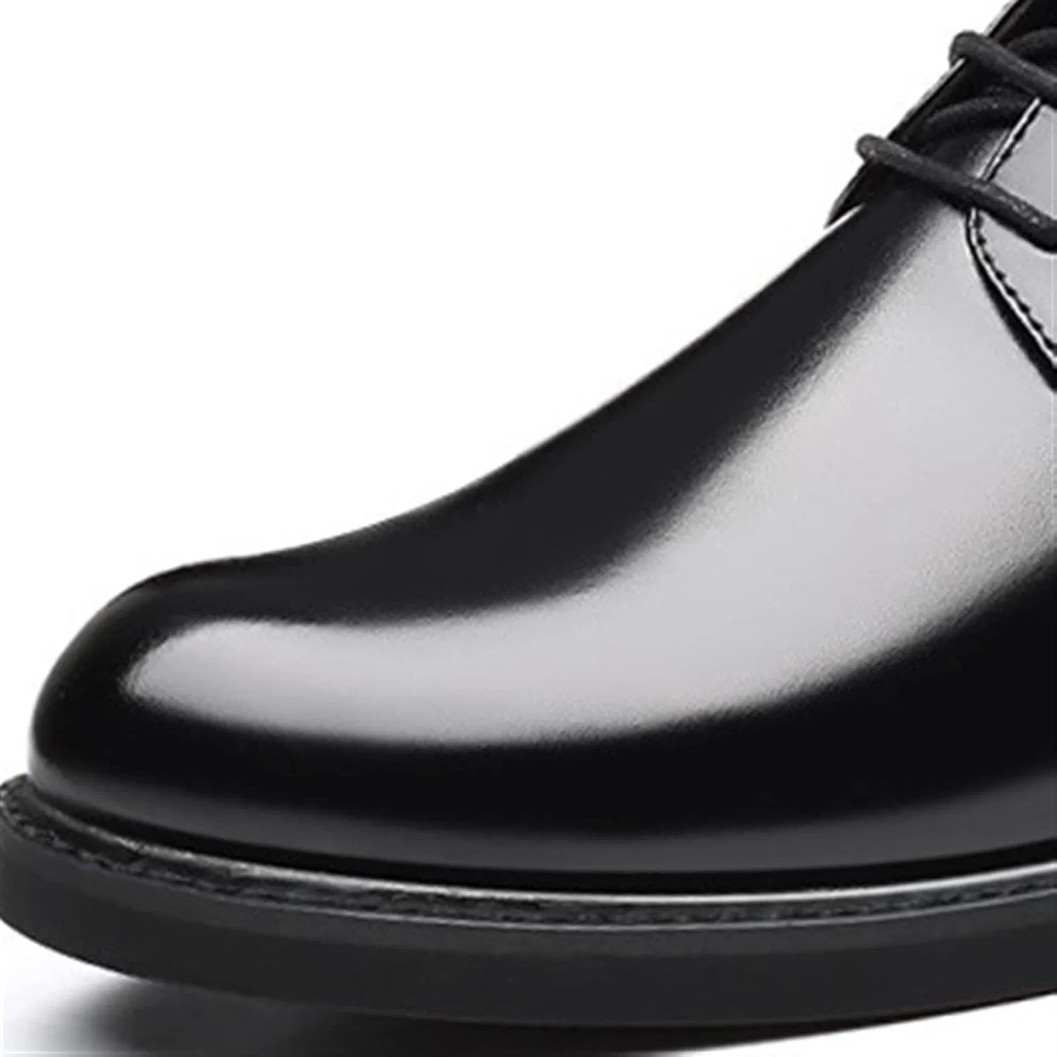 Туфли Men's Shoes Men's Leather Shoes Breathable Shoes Leather Shoes Men Generic, Black — фото 4