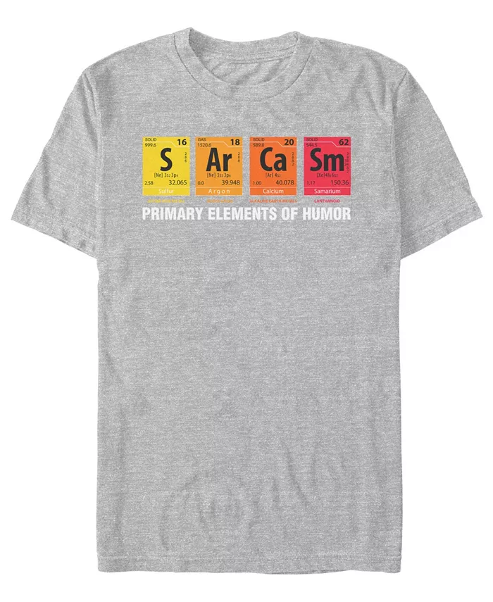 

Мужская футболка Elements of Humor с коротким рукавом Fifth Sun, серый