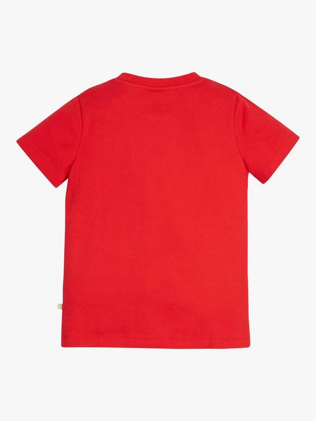 Детская футболка Magic Number 7 из органического хлопка с принтом зебры Frugi, True Red/Multi — фото 3