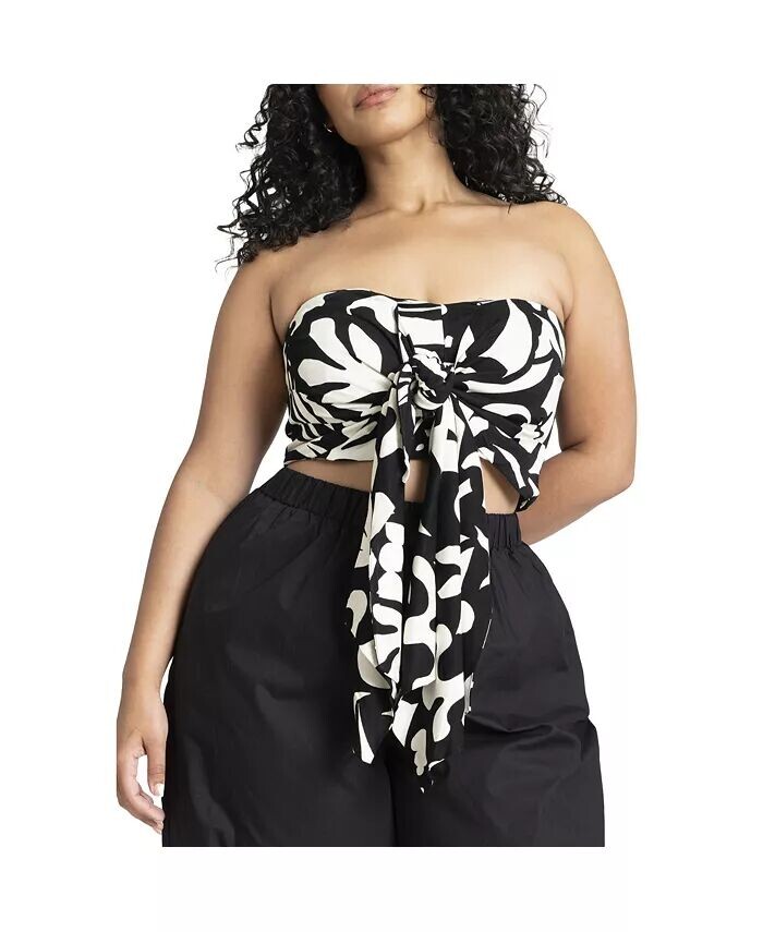 

Женский топ-шарф с завязкой спереди большого размера ELOQUII, мультиколор