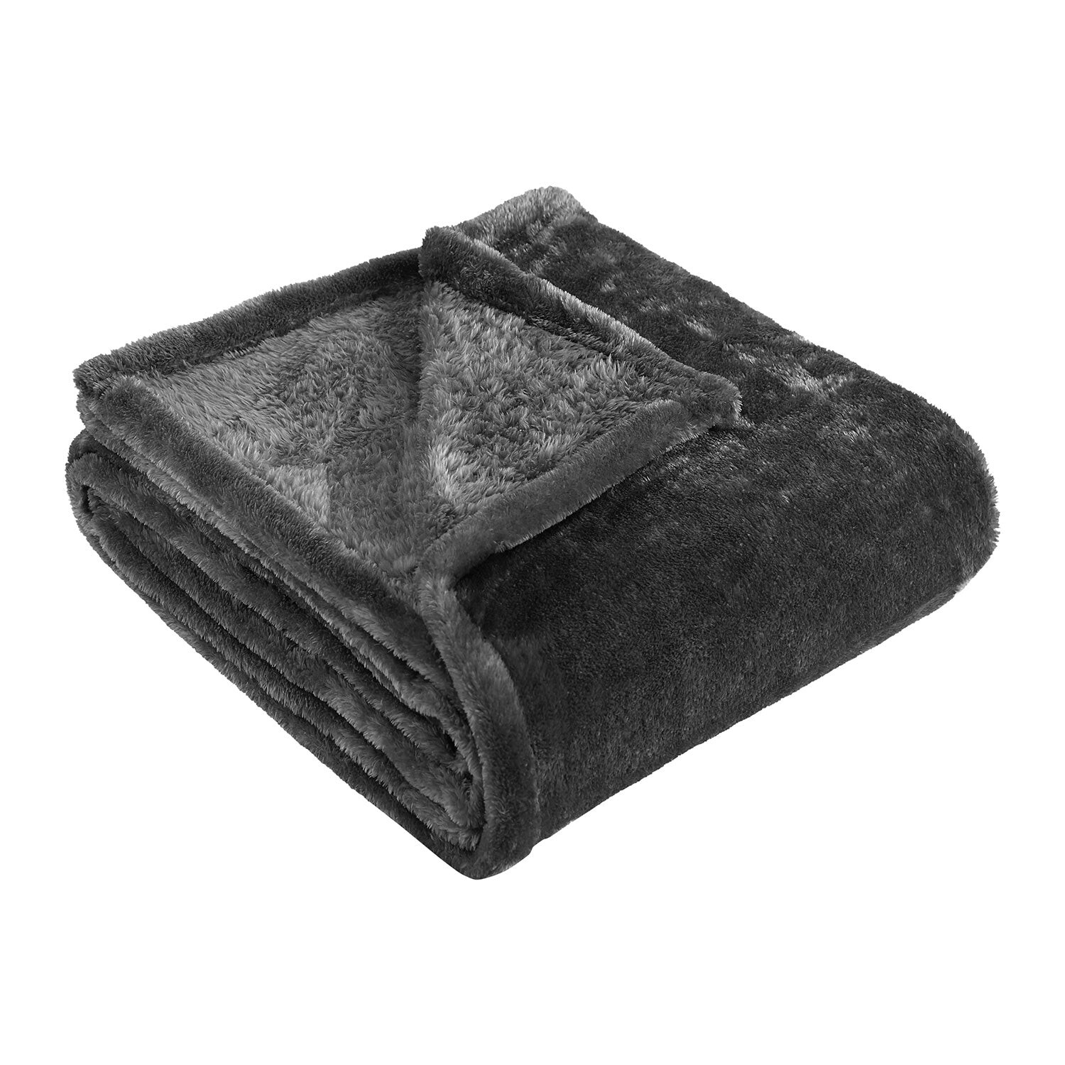 

Уютное и теплое флисовое одеяло из микрофибры от Superior, цвет Charcoal