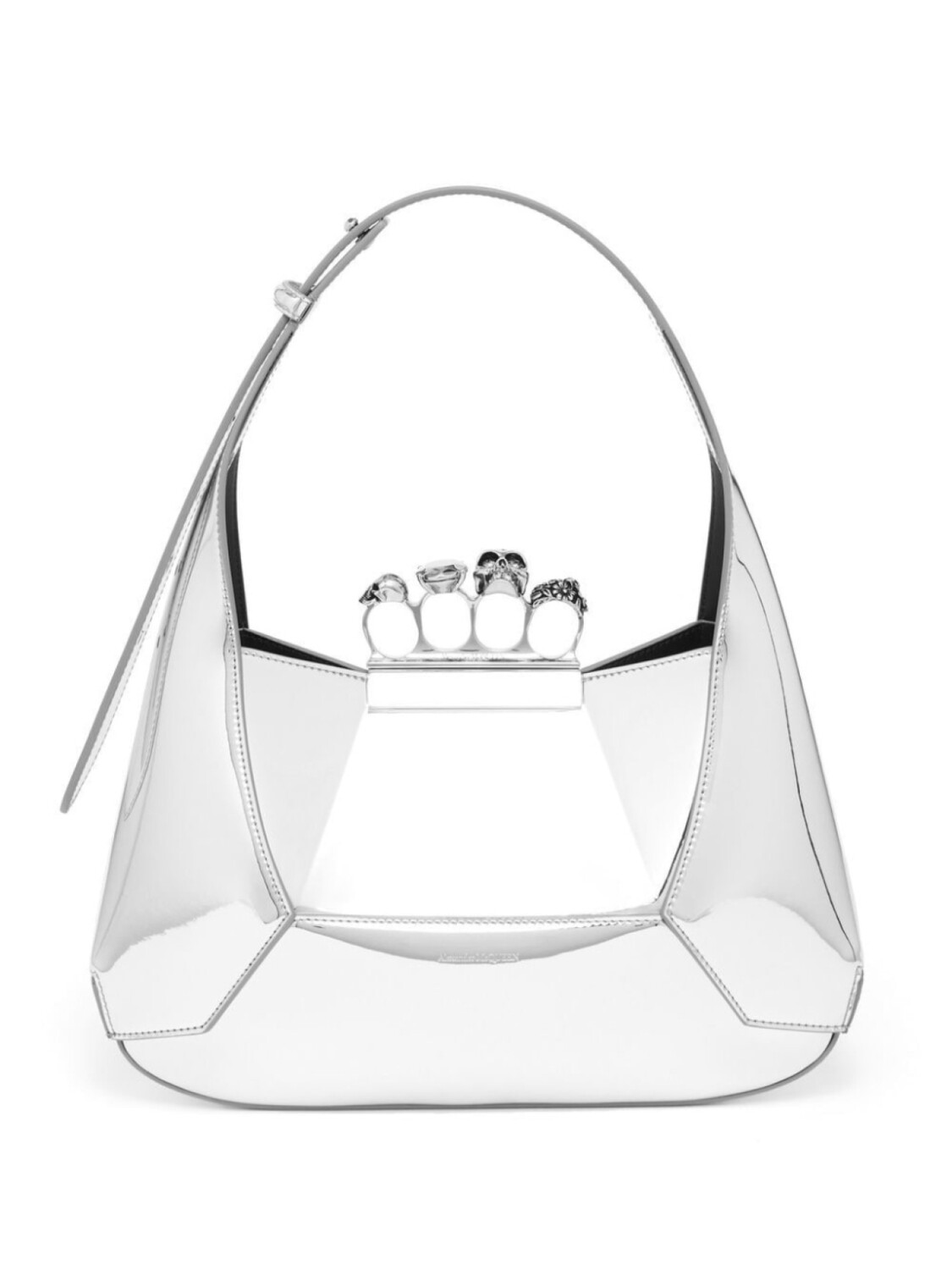 

Alexander McQueen сумка на плечо Jewelled Hobo, серебристый