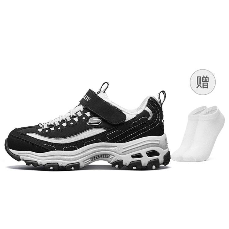 

Skechers Kids Износостойкие дышащие кроссовки с низким верхом для детей и подростков. Белые, черные.