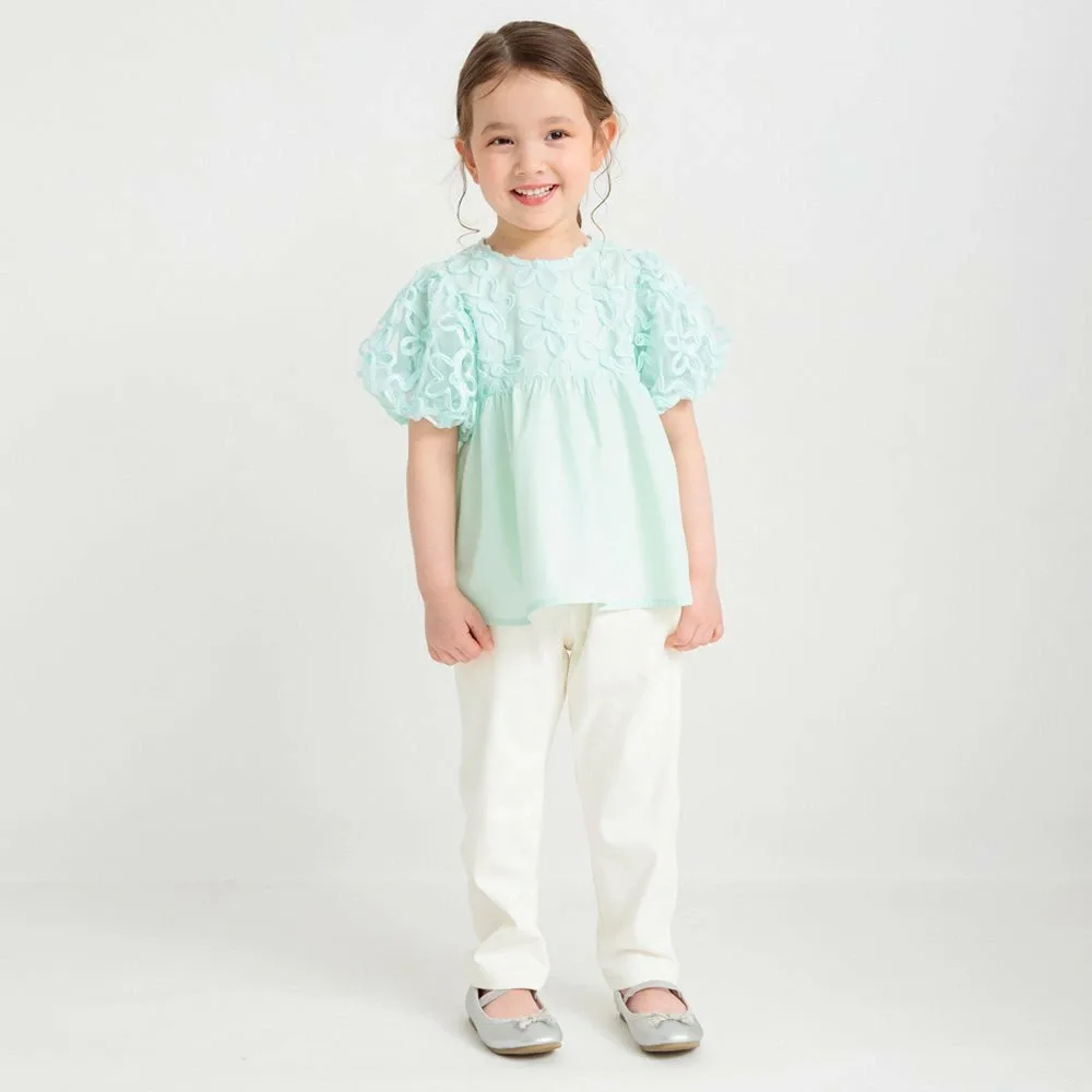 Блузка из цветочного тюля Branshes, Light green — фото 4