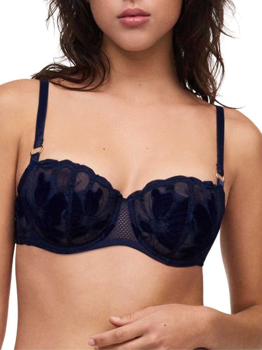 

Бюстгальтер-балкон с половиной чашки Fleurs Signature Chantelle, синий
