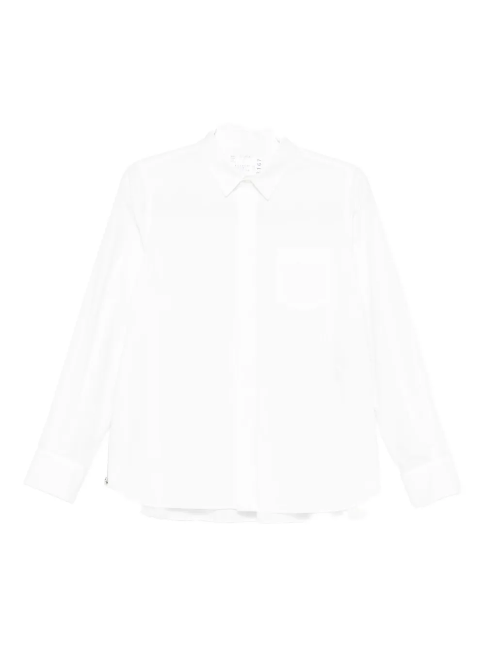 

Хлопковая рубашка Sacai, белый