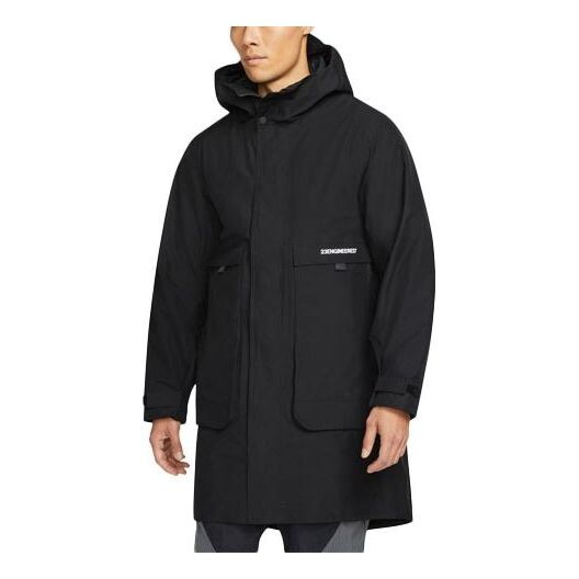 

Куртка men's gore-tex 2-in-1 detachable stay warm hooded big pocket padded black jacket Air Jordan, черный
