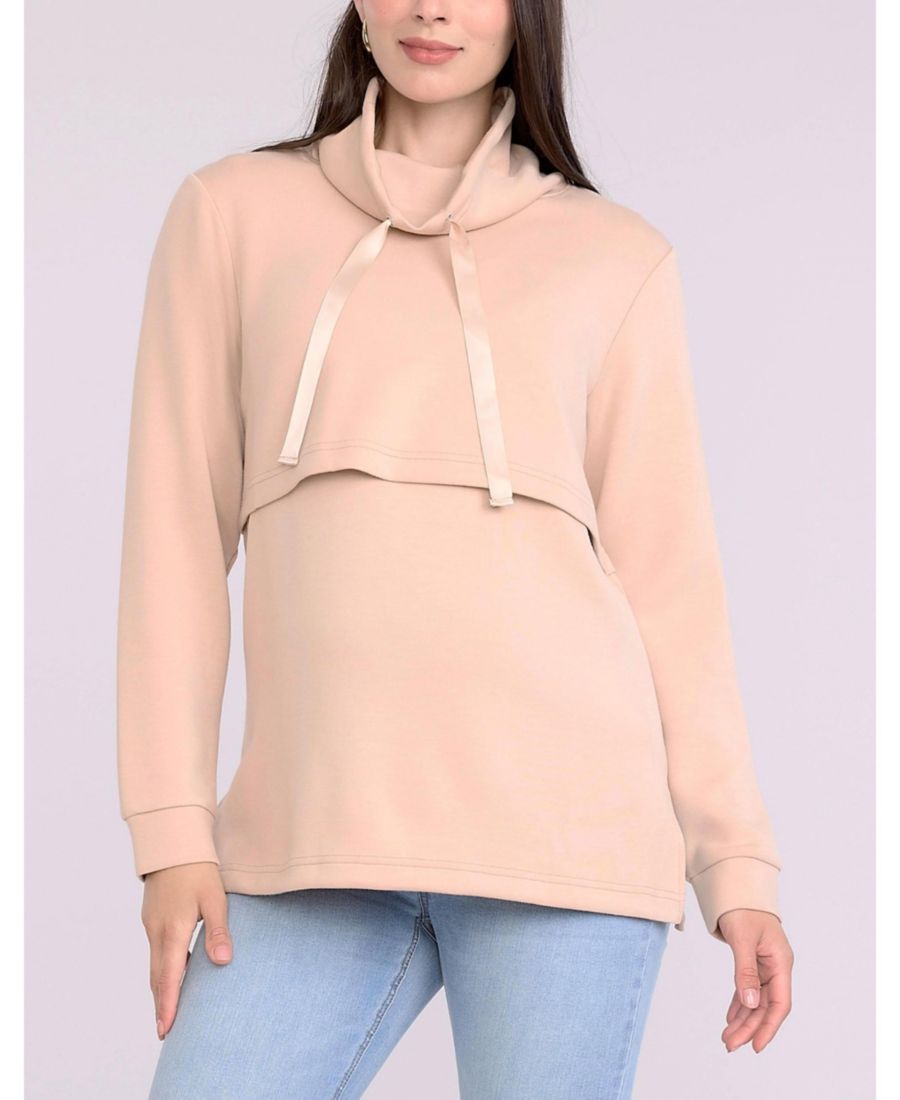 

Женская толстовка с воротником-стойкой для кормящих мам - для материнства и беременных Motherhood Maternity, Moonlight