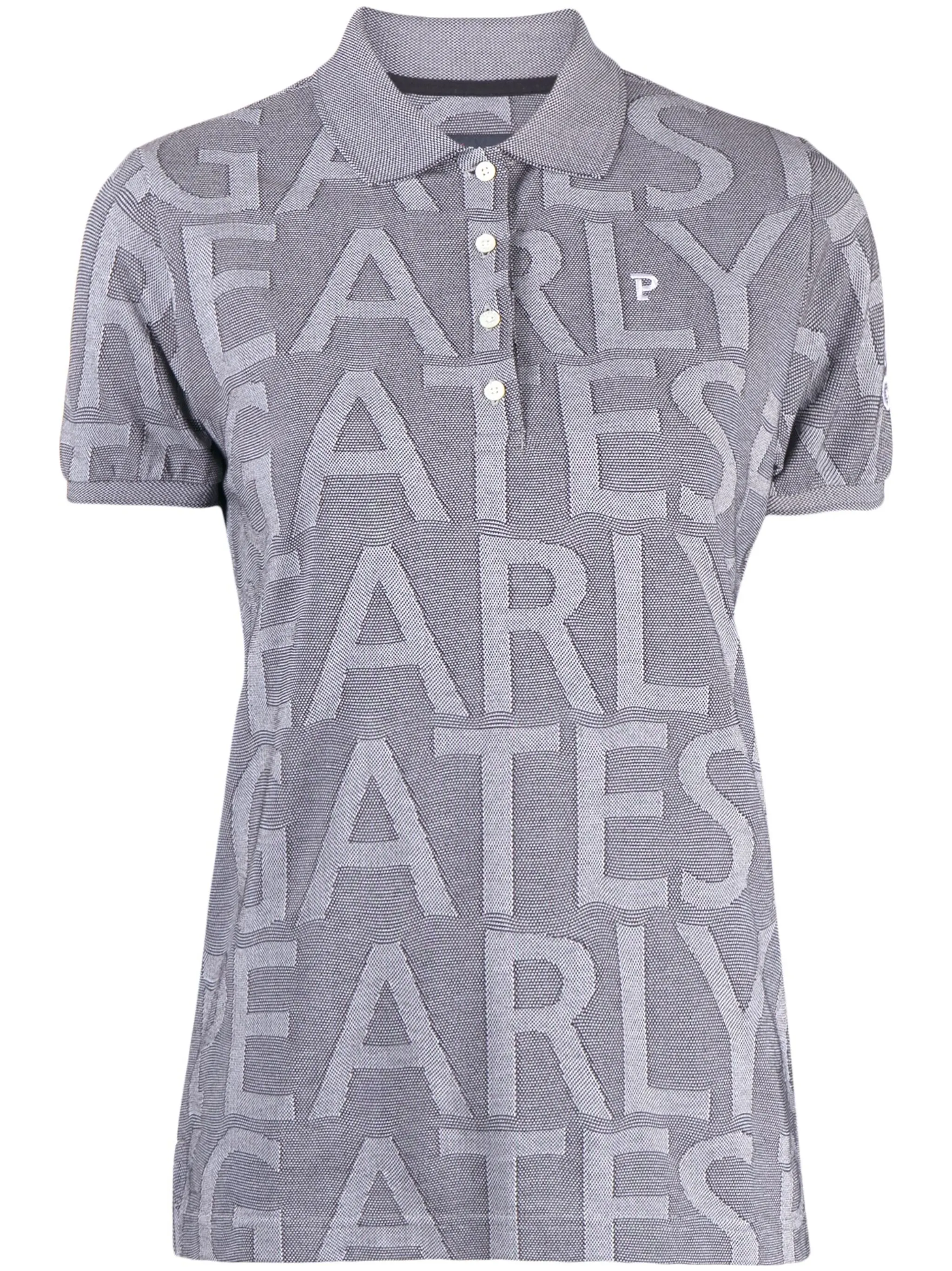 

Рубашка поло с жаккардовым логотипом Pearly Gates, черный