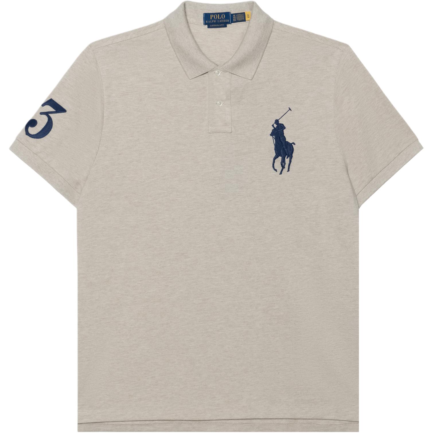 

Винтажная поло с вышитым логотипом Polo Ralph Lauren, хаки