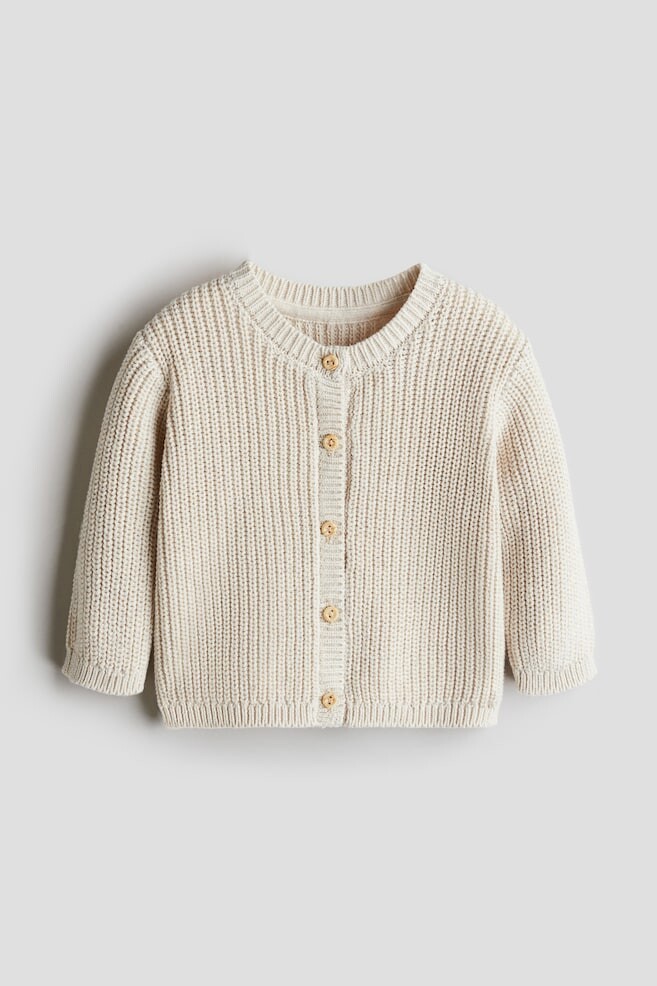 

Кардиган из лакированной вязки H&M, бежевый