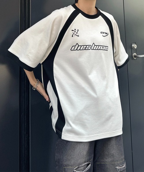 

Confirm Футболка оверсайз с принтом логотипа, 25SS Y2K Piping Line, белая