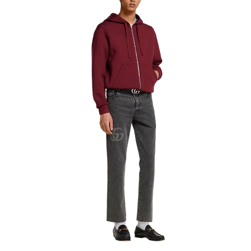 Джинсы Logo Detailed Slim Fit GUCCI, серый — фото 4