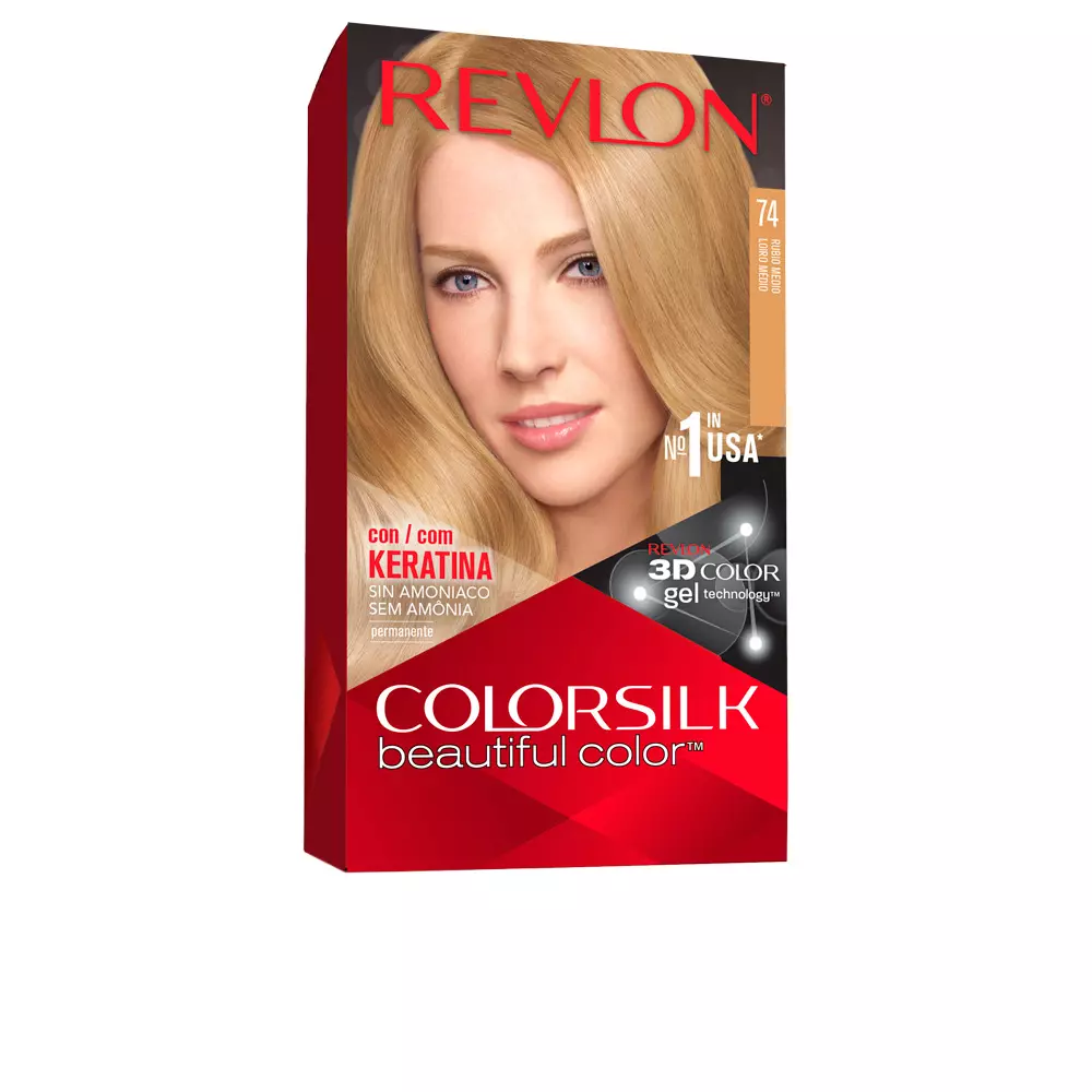 

Краска для волос Colorsilk tinte Revlon Mass Market, цвет 74-rubio medio, 1 шт.