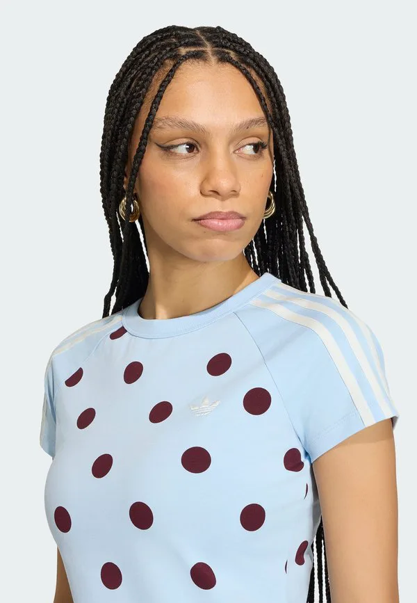 Футболка с принтом в горошек в калифорнийском стиле Adidas Originals, Clear Sky — фото 3