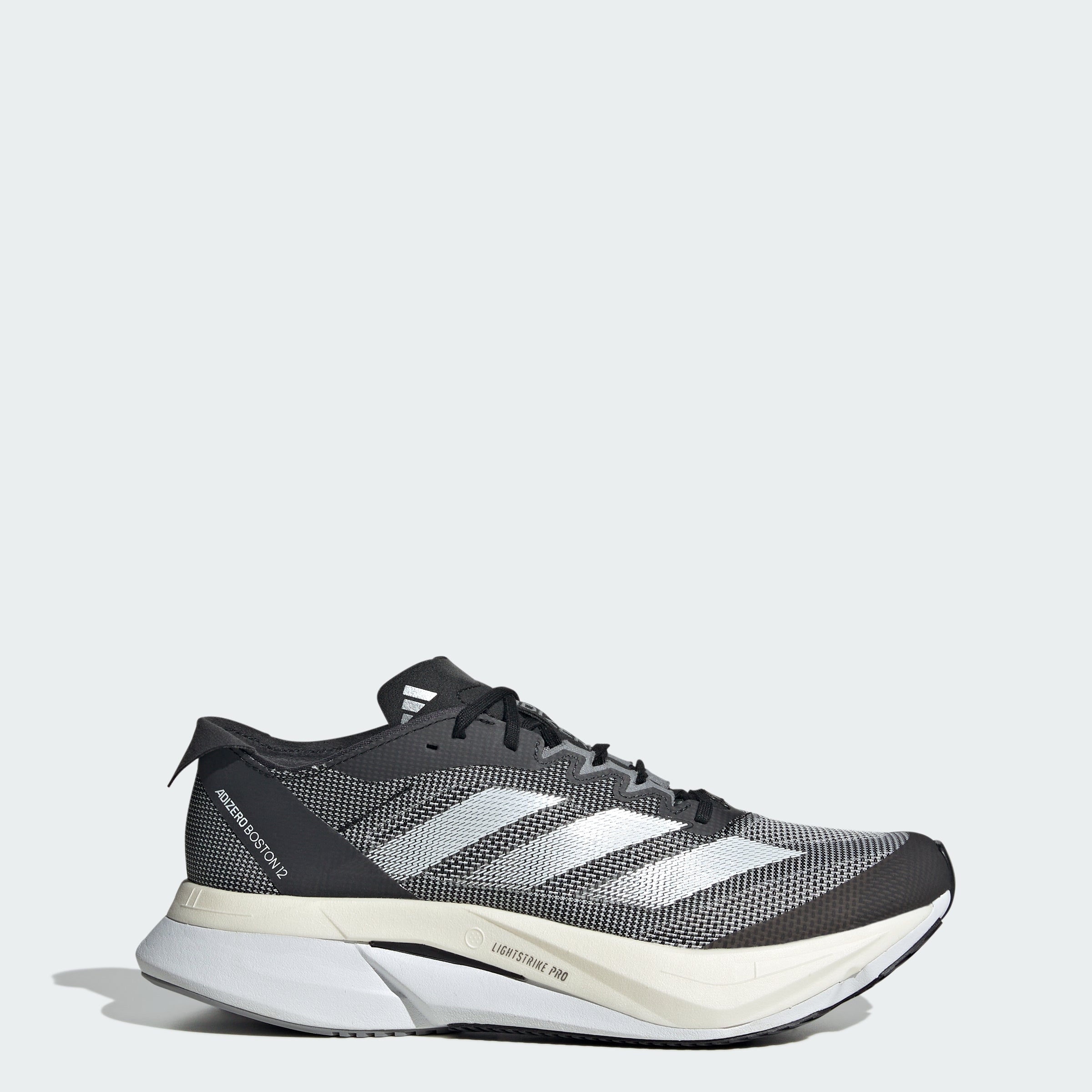 Женские кроссовки Adidas Adizero Boston 12 для бега, черно-белый