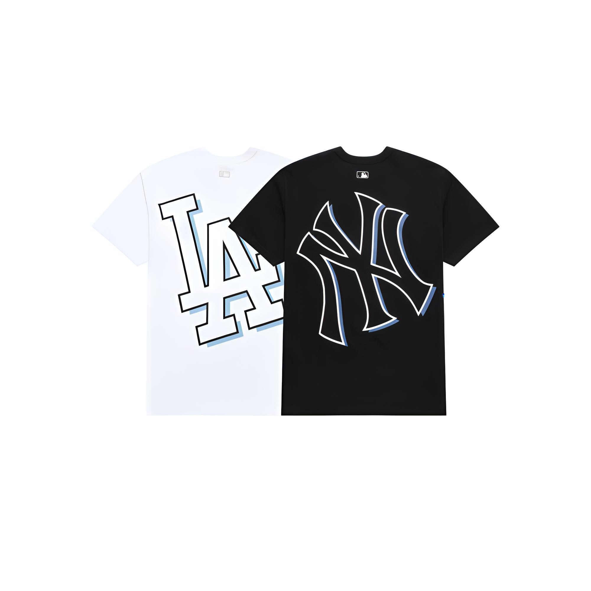 

Футболка New York Yankees Los Angeles Dodgers Унисекс 2 шт MLB, 2 шт (Черный+Белый)