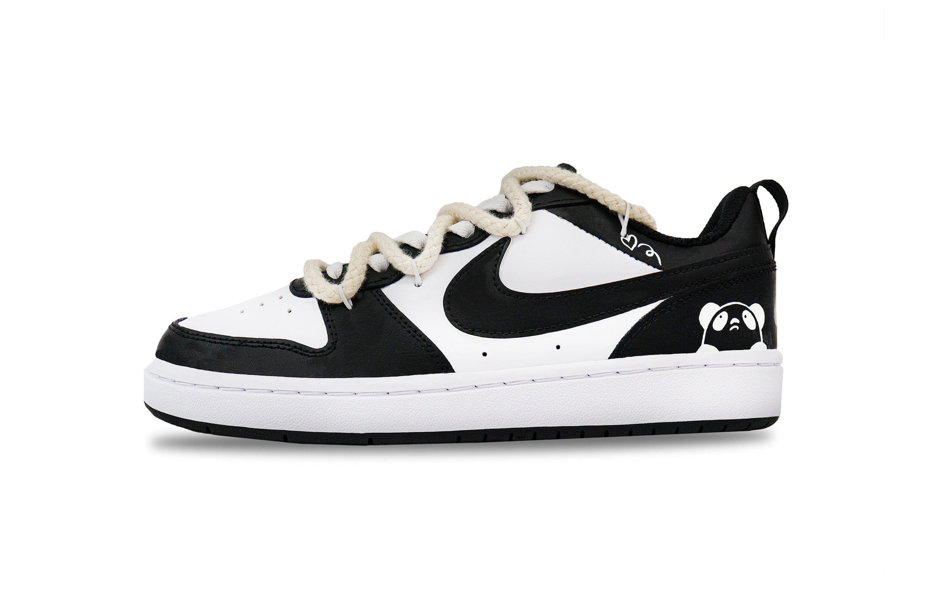 

Кроссовки Nike Court Borough Skateboard Shoes Women's Low-Top White Black, Черный, Кроссовки Nike Court Borough Skateboard Shoes Women's Low-Top White Black