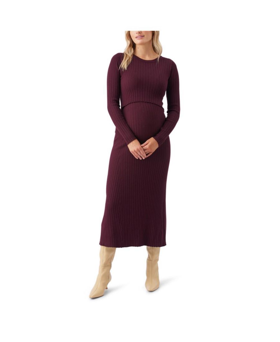 

Вязаное платье для кормления Maternity Eden Ripe Maternity, Maroon