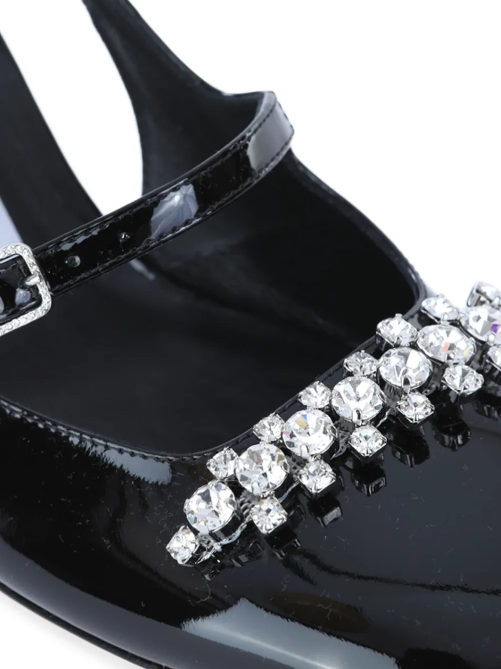 Туфли Belinda с открытой пяткой, украшенные кристаллами, 85 мм JIMMY CHOO, черный — фото 3