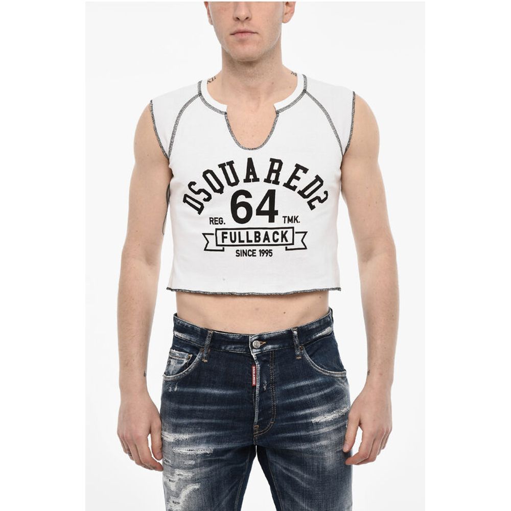 

Двухцветная укороченная футболка COOL FIT Dsquared2, Black and White