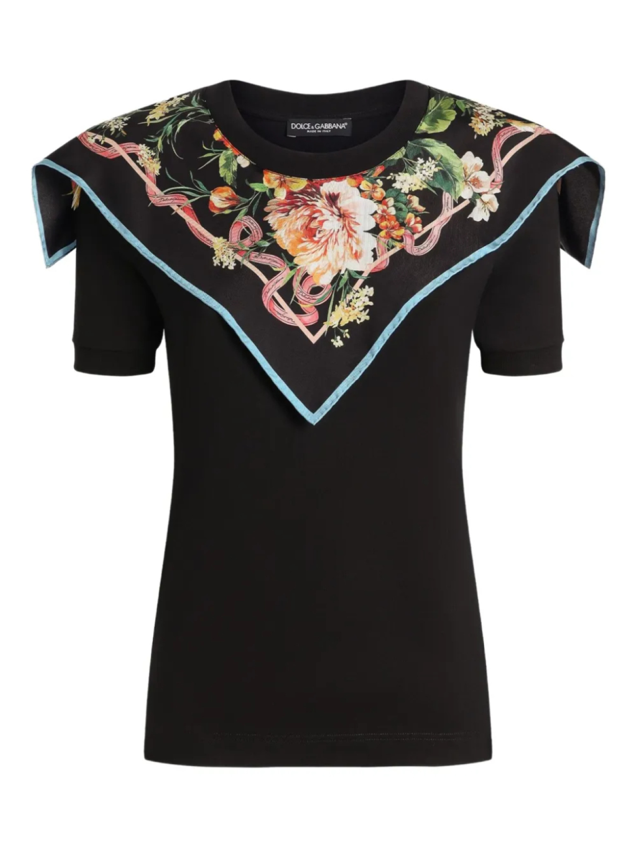 

Dolce & Gabbana футболка из смесового шелка, черный