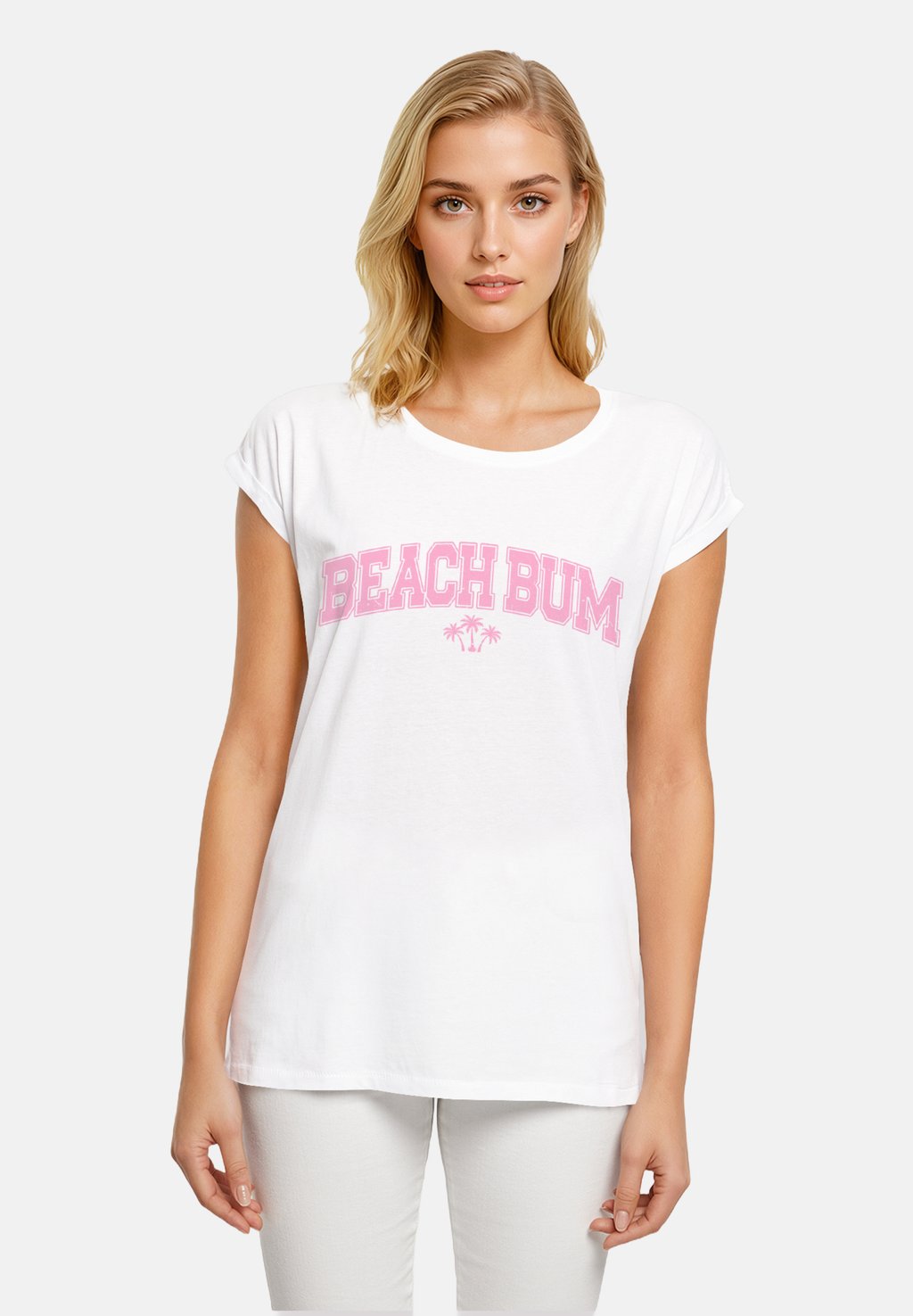 

Футболка с принтом BEACH BUM SUMMER VARSITY RETRO F4NT4STIC, белый