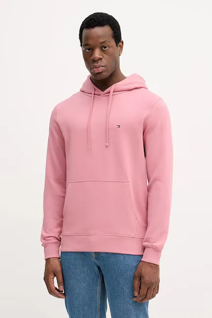 Худи мужское хлопковое Tommy Hilfiger, розовый