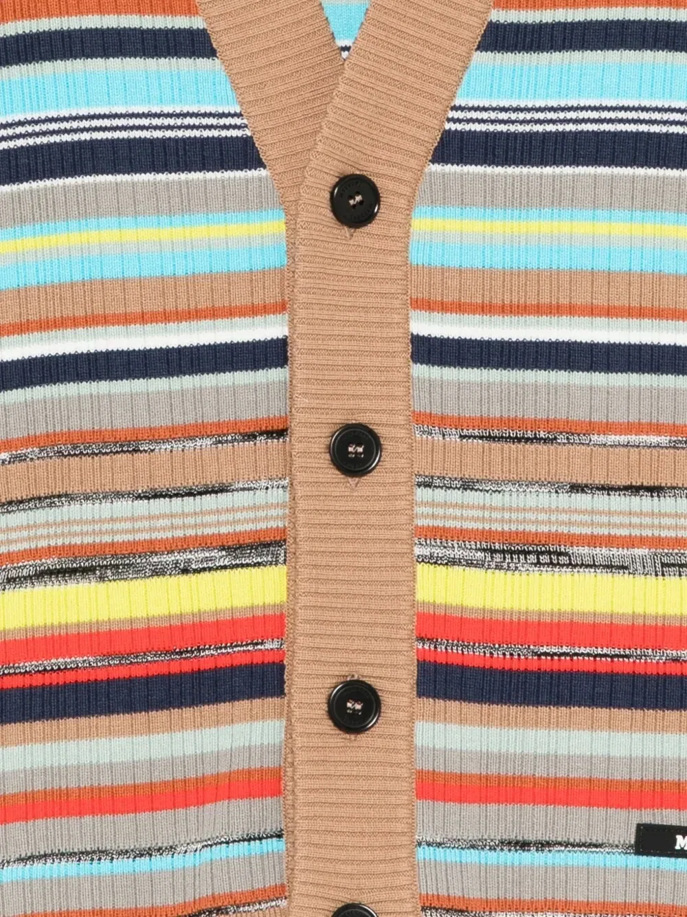 Кардиган в полоску на пуговицах Missoni Kids, бежевый — фото 3