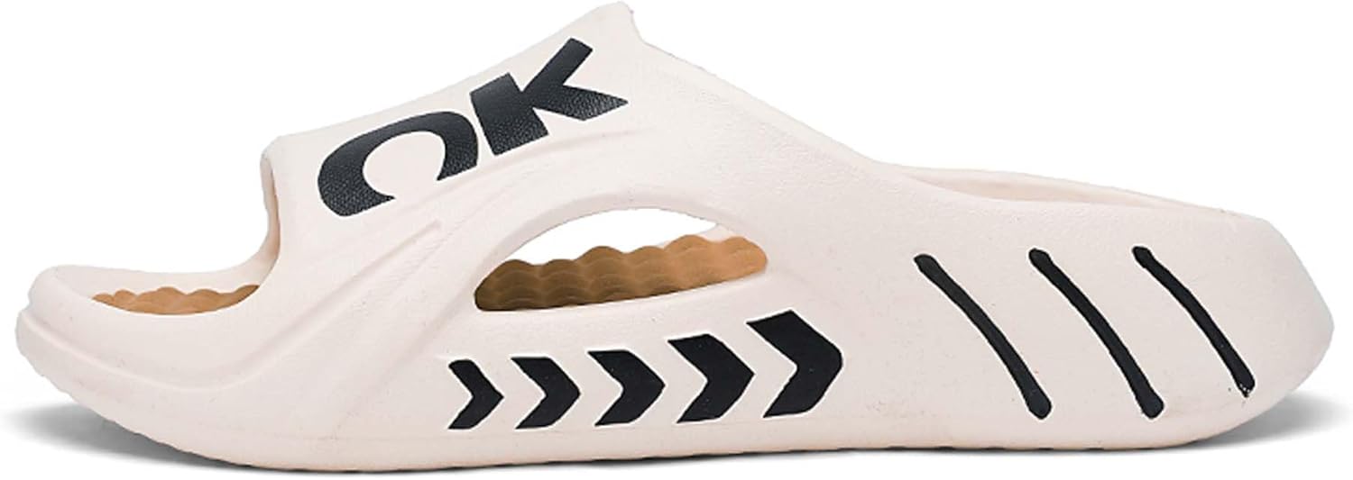 

Мужские массажные тапочки с противоскользящей подошвой, повседневные слитные шлепанцы, удобные пляжные сандалии, быстро сохнущие душевые тапочки Generic, хаки