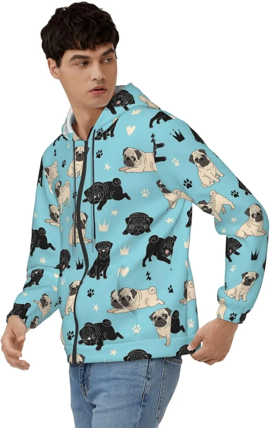 

Мужская толстовка с капюшоном и карманом KATVEESC