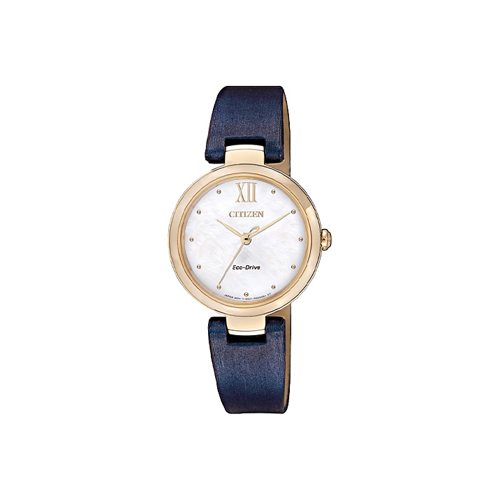 

CITIZEN Часы Women's Ecology Drive Collection Watch, White Dial with Blue Strap